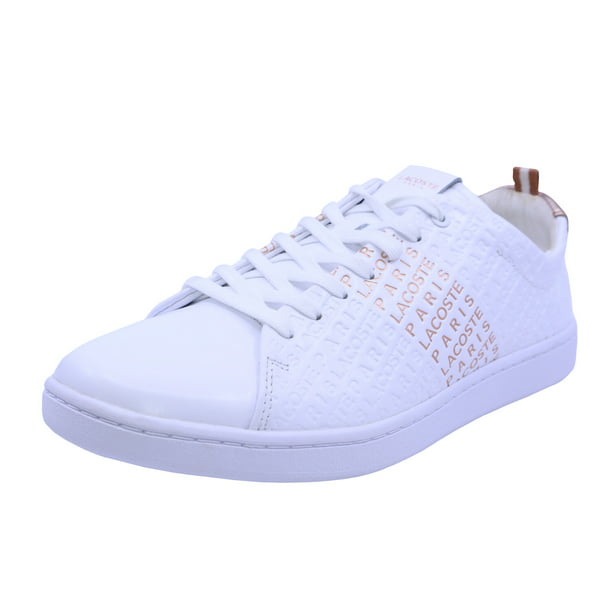Lacoste Kids Carnaby EVO White Pink Lace Fastening Shoes All Sizes